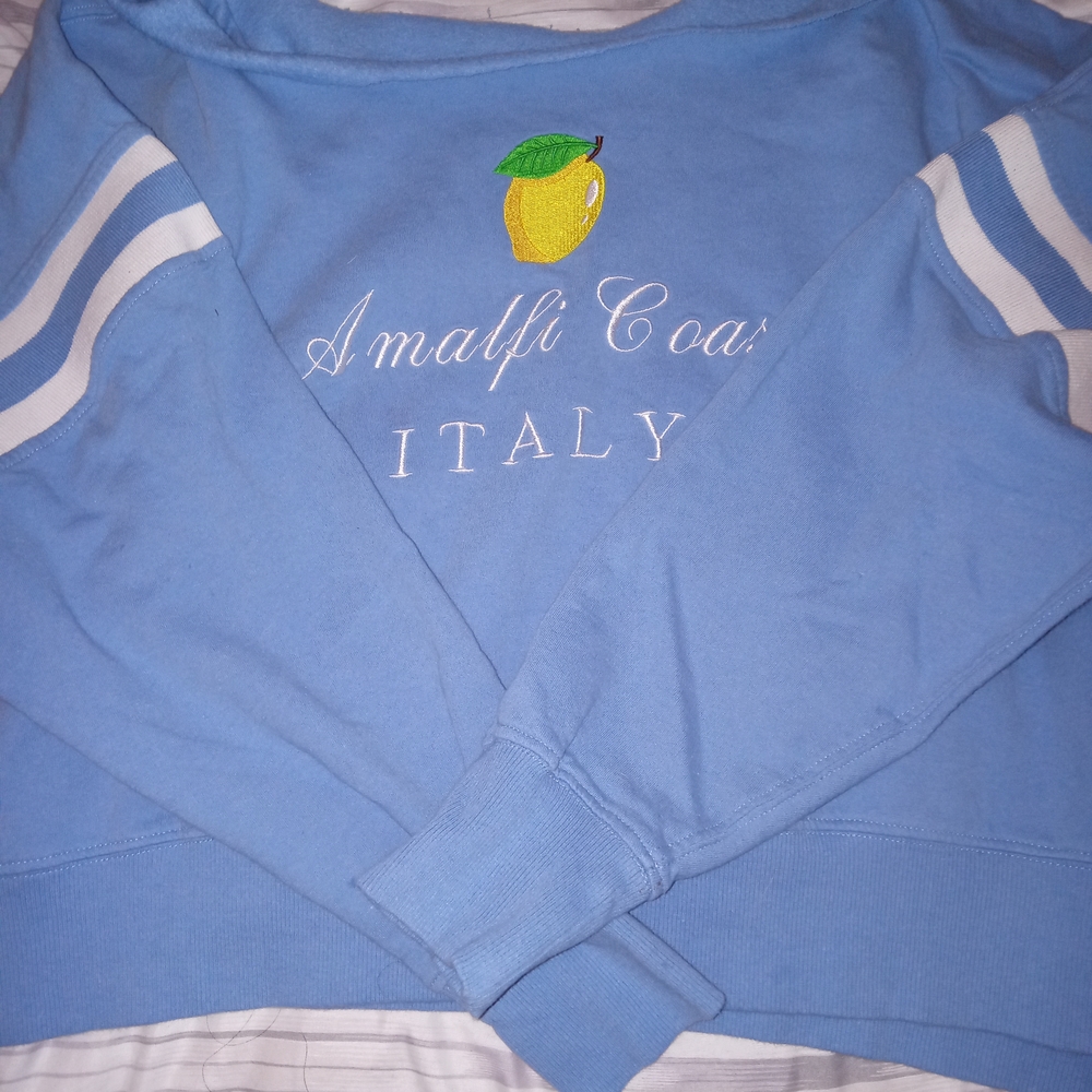 Hollister Blue Off-the-Shoulder Sweater